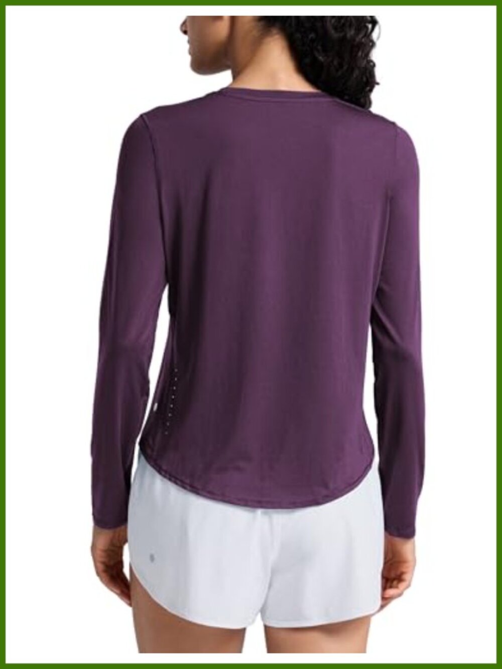 Lightweight Crewneck Long Sleeve Active Top Moisture-Wicking UPF 50+